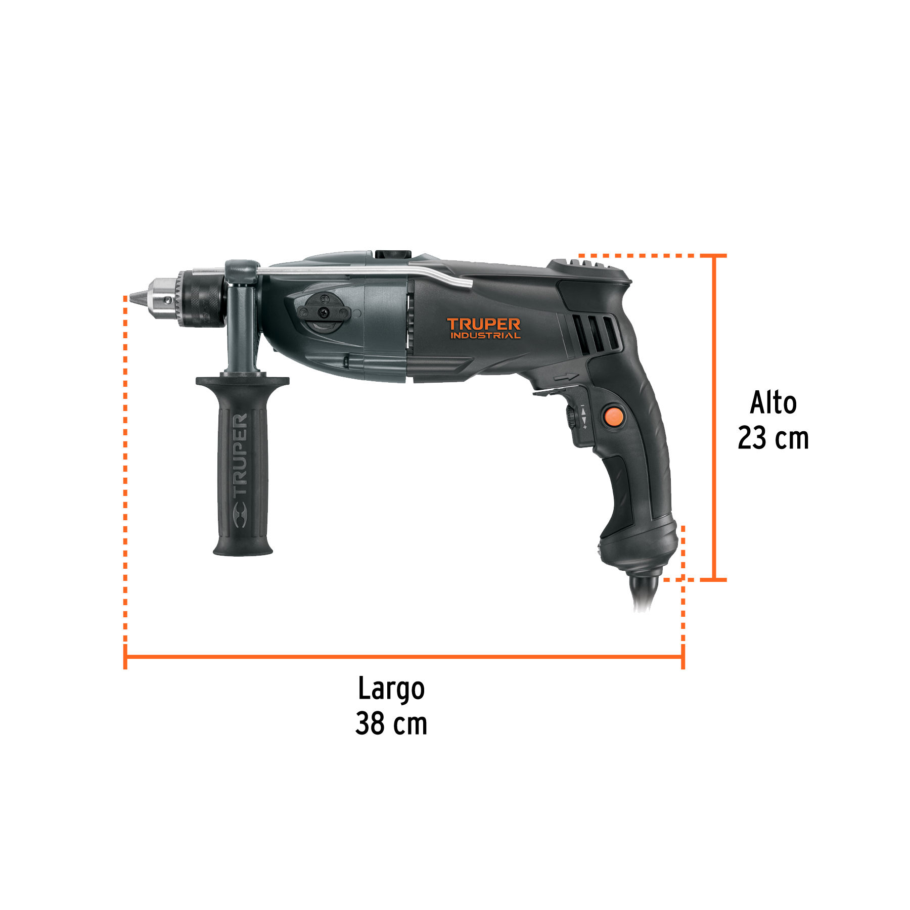 rotomartillo/destornillador 1/2", 1200w, truper industrial rotomartillo/destornillador 1/2", 1200w, truper industrial