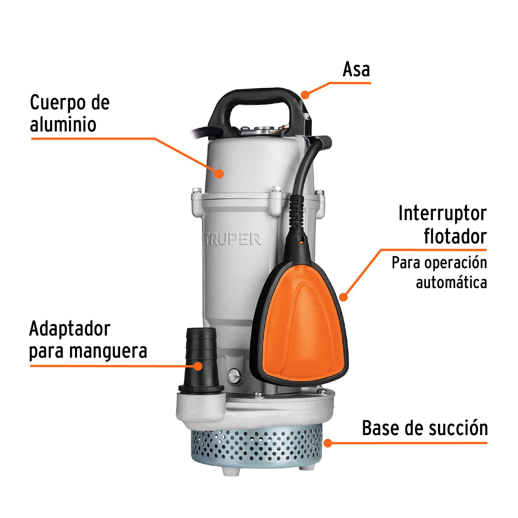 bomba sumergible cubierta aluminio,agua limpia,1/2hp (15001) bomba sumergible cubierta aluminio,agua limpia,1/2hp (15001)