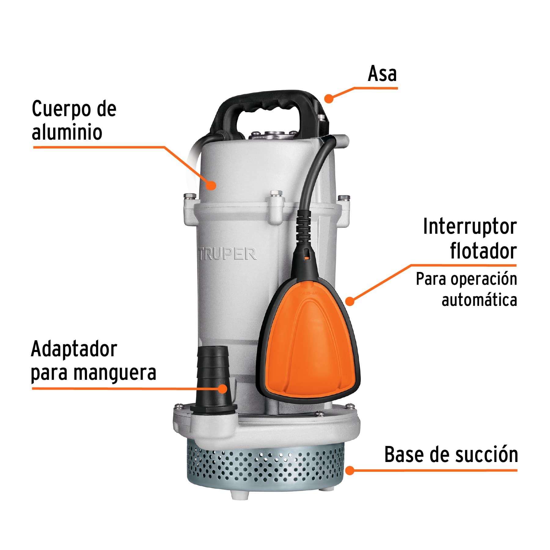 bomba sumergible cubierta aluminio,agua limpia, 1 hp (15003) bomba sumergible cubierta aluminio,agua limpia, 1 hp (15003)