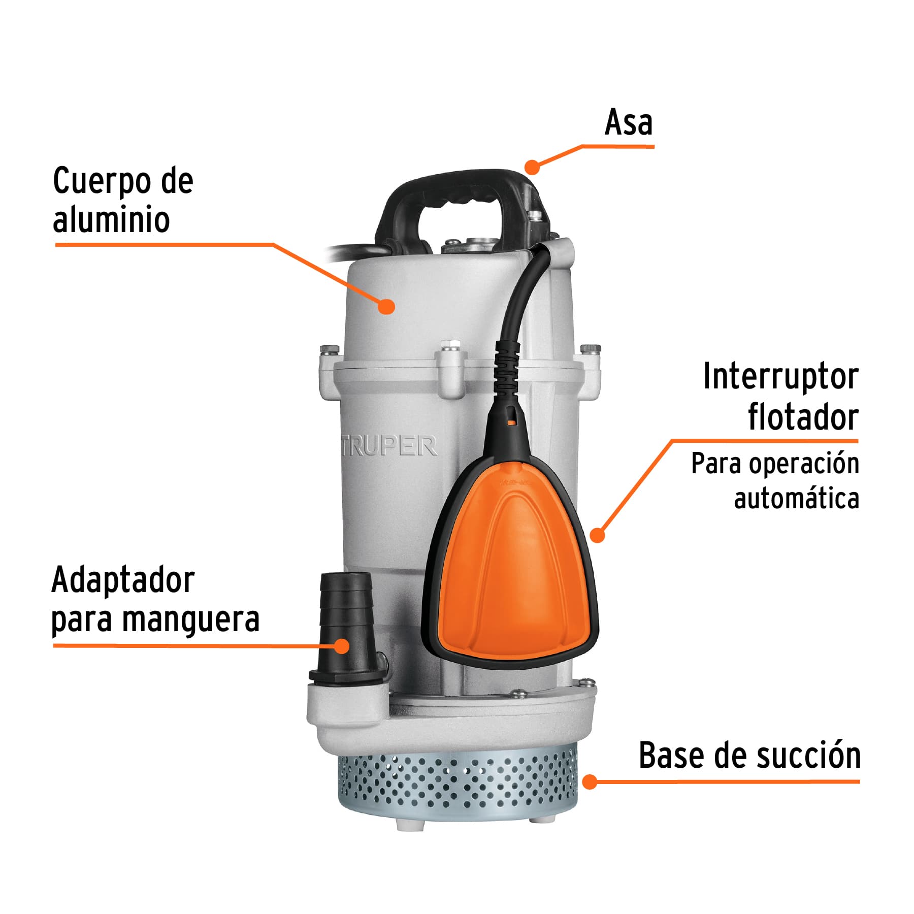 bomba sumergible cubierta aluminio,agua limpia,3/4hp (15002) bomba sumergible cubierta aluminio,agua limpia,3/4hp (15002)