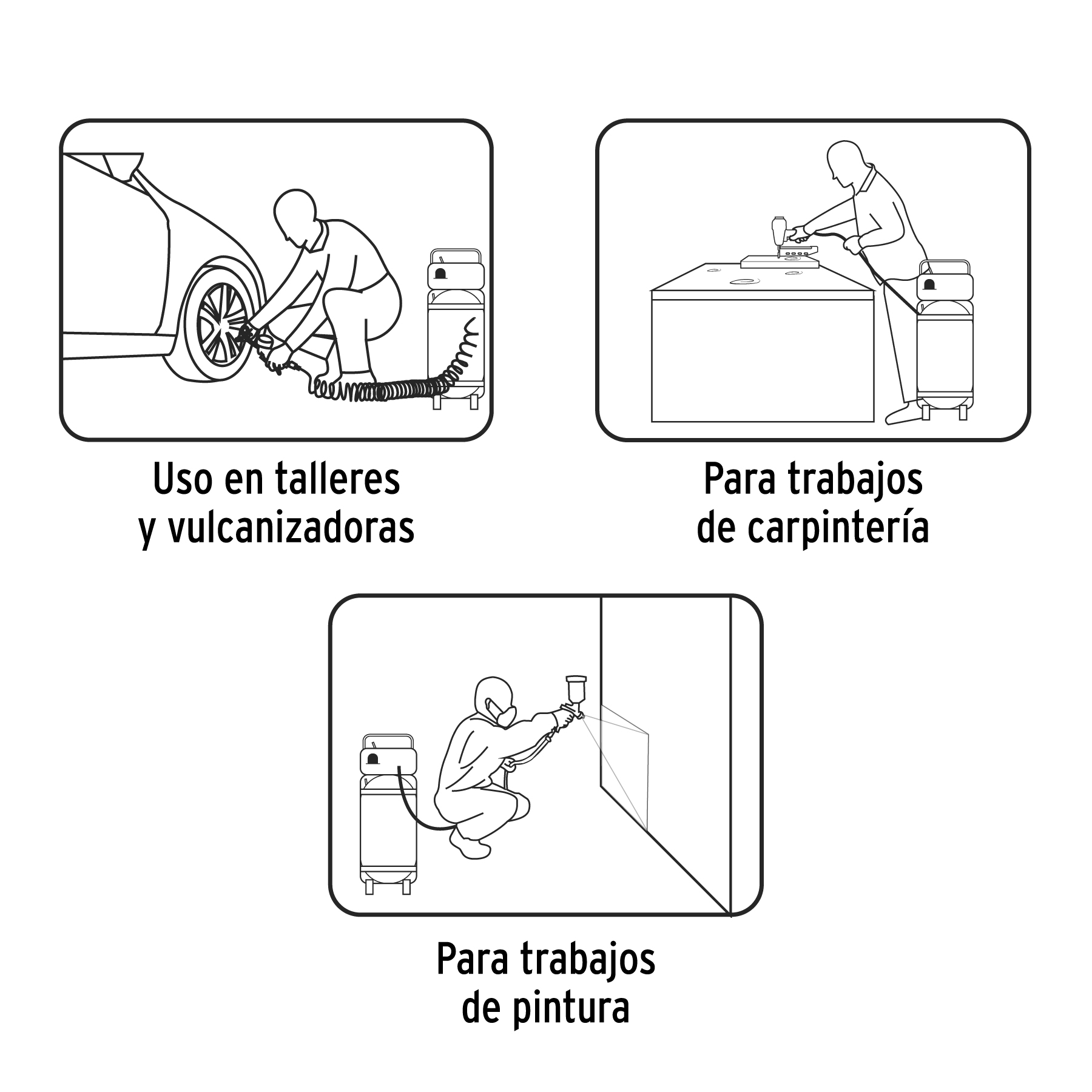 compresor libre de aceite, 30l, 3hp, vertical, 127v (13836) compresor libre de aceite, 30l, 3hp, vertical, 127v (13836)