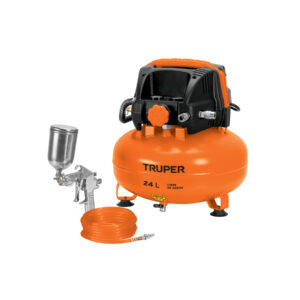 PRODUCTOS kit compresor libre de aceite 24l, manguera y pistola (101428)