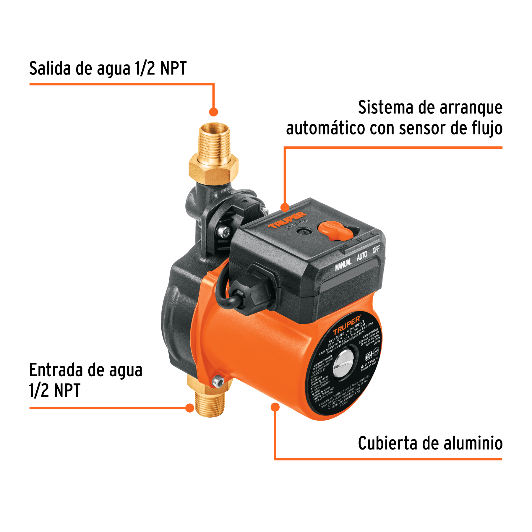 bomba presurizadora 1/6 hp (14635) bomba presurizadora 1/6 hp (14635)