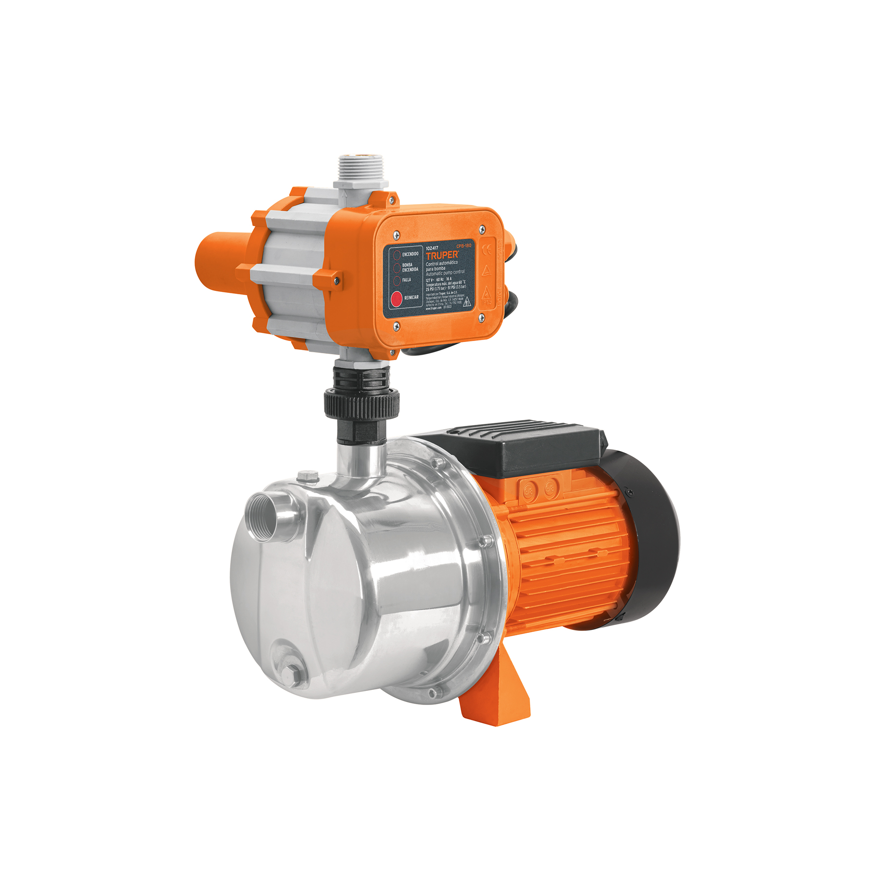 bomba presurizadora jet acero 1 hp con control (102857) bomba presurizadora jet acero 1 hp con control (102857)