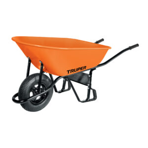 carretilla 8 ft3 neumática, bastidor tubular, truper (11249)