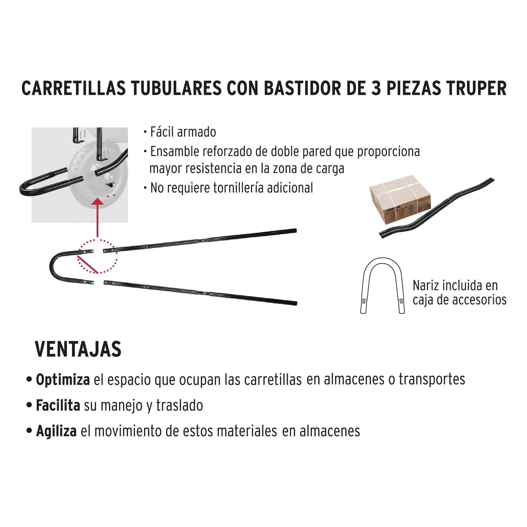 carretilla 5.5 ft3 neumática, bastidor tubular, truper (11752) carretilla 5.5 ft3 neumática, bastidor tubular, truper (11752)