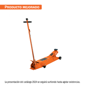 gato hidráulico de patín 5t profesional, elev rápida, truper (14957)