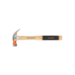 martillo pulido 20 oz uña curva, mango nogal, truper grip (16656)