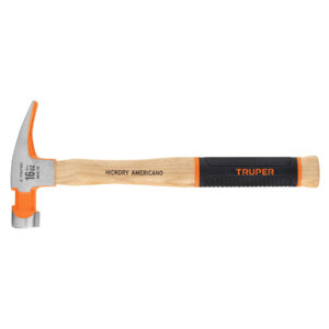 martillo pulido 16 oz uña recta, mango nogal, truper grip (16658)