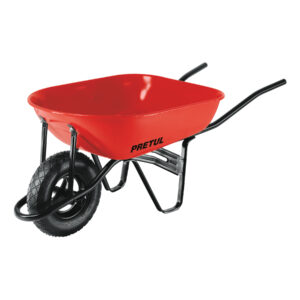 carretilla 5.5 ft3 roja, neumática, bastidor tubular, pretul (20627)