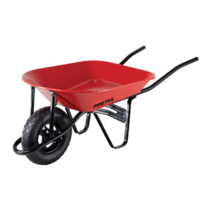 carretilla 4 ft3 roja, neumática, bastidor tubular, pretul (20628)