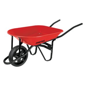 carretilla 4 ft3 roja, imponchable, bastidor tubular, pretul (20629)