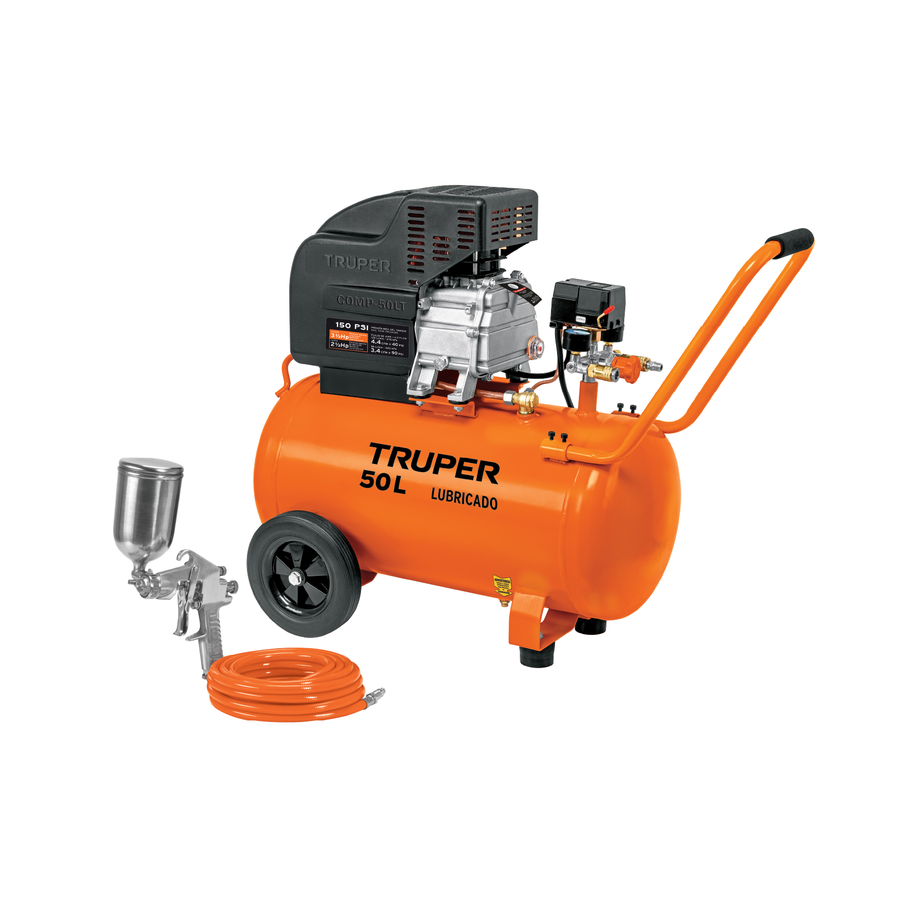 kit compresor lub, 50l, manguera y pistola grav,127v (16095) kit compresor lub, 50l, manguera y pistola grav,127v (16095)