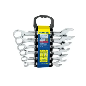 Juego de llaves combinadas satinadas en pulgadas, 12 puntas, 6 piezas Surtek (F04S) juego de llaves combinadas satinadas en pulgadas, 12 puntas, 6 piezas surtek (f04s)