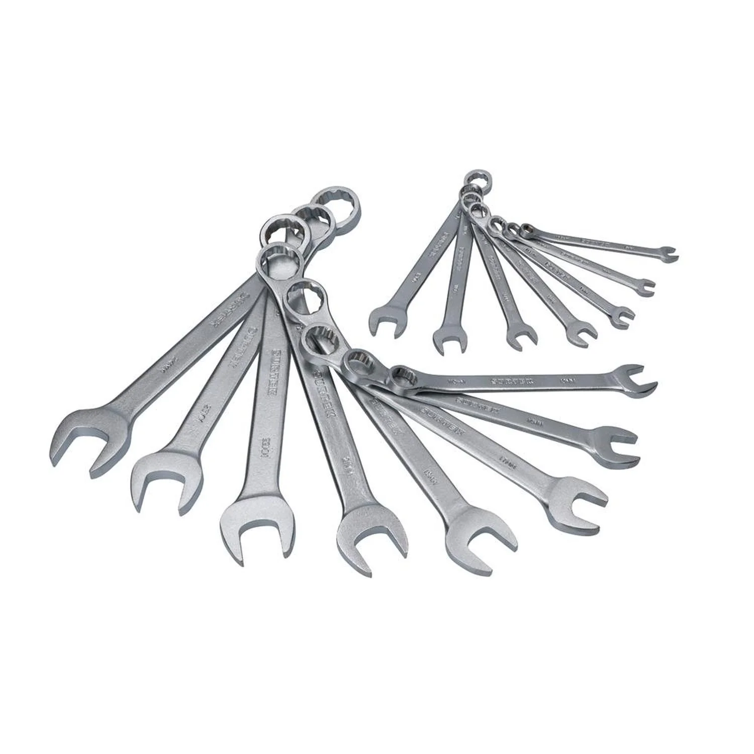 juego 15 llaves combinadas métricas satinadas rack surtek (f10m) juego 15 llaves combinadas métricas satinadas rack surtek (f10m)