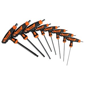 juego 8 llaves hexagonales std extralarga mango t,punta bola truper (100934)