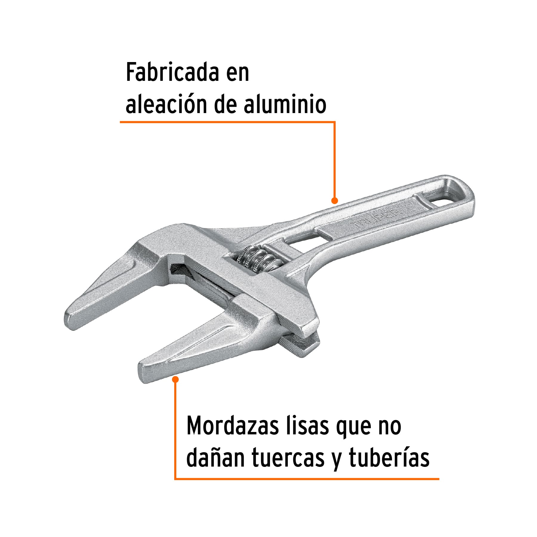 llave ajustable 8" para plomero, apertura 3", truper (101387) llave ajustable 8" para plomero, apertura 3", truper (101387)