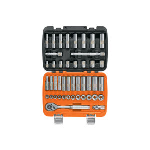 juego de 45 herramientas cuadro 3/8" std y mm para mecánico truper (102410)