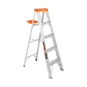 escalera de tijera tipo ll 4 peldaños y bandeja, truper (10264)