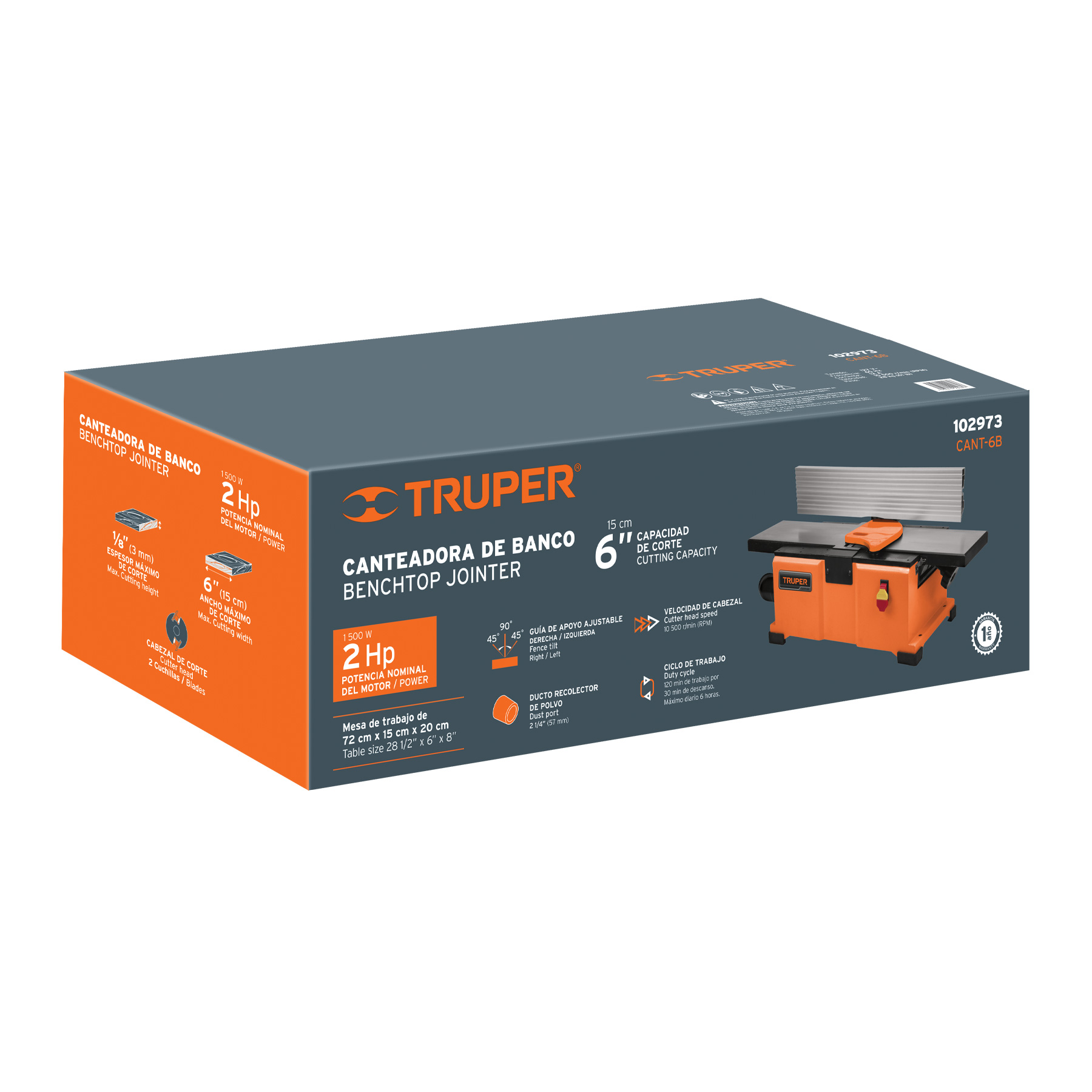 canteadora de banco 6", 2 hp (1500 w), truper (102973) canteadora de banco 6", 2 hp (1500 w), truper (102973)