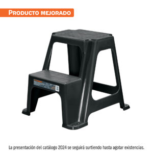 taburete ligero de plástico, 2 peldaños truper (103020)