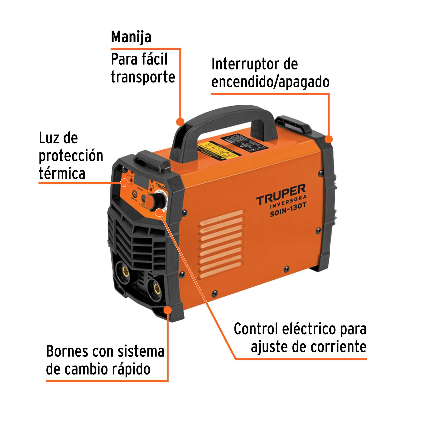 soldadora inversora 130a, 127v, truper (103703) soldadora inversora 130a, 127v, truper (103703)