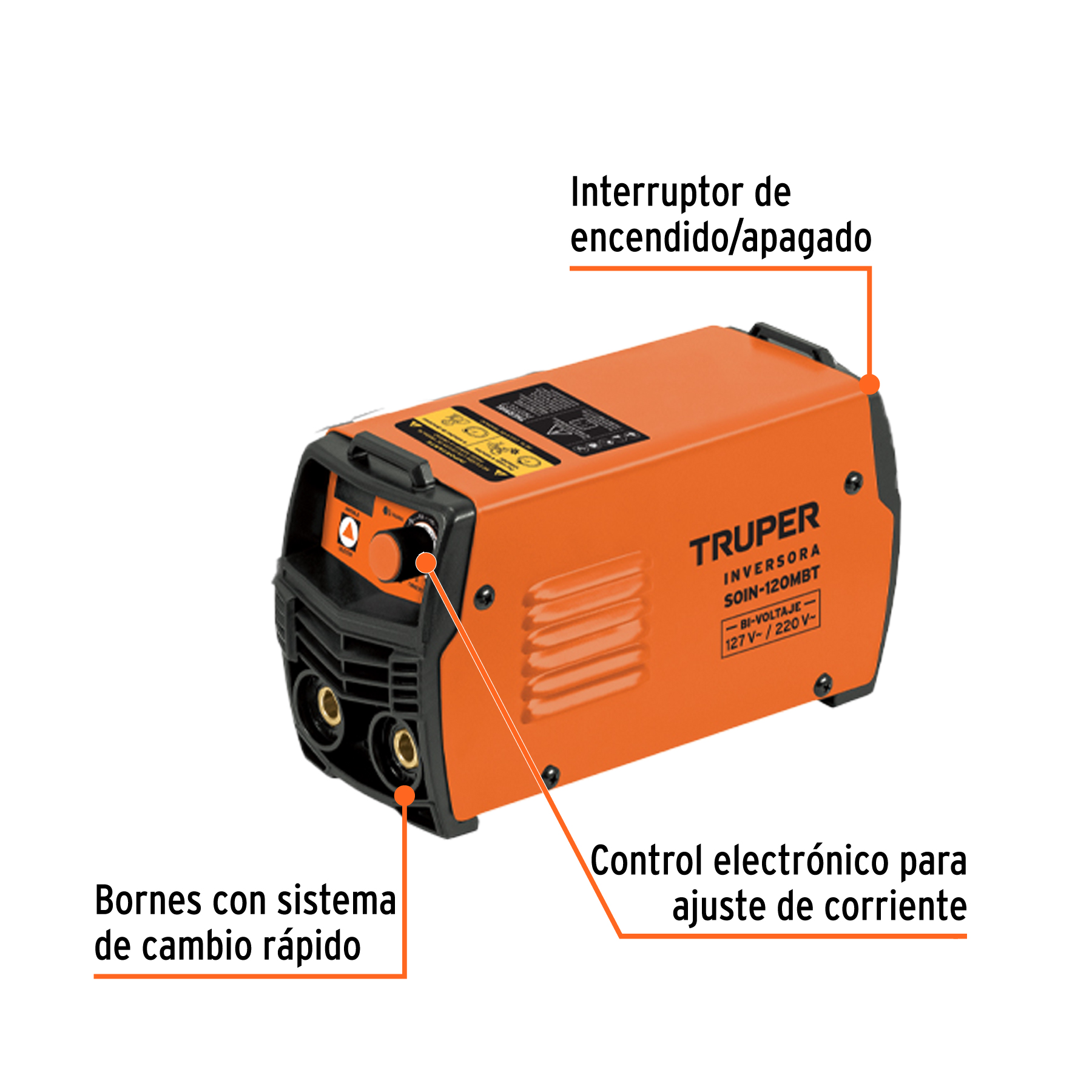 mini soldadora inversora 130a, bi voltaje 127/220v, truper (103704) mini soldadora inversora 130a, bi voltaje 127/220v, truper (103704)