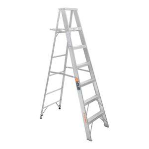 escalera de tijera 100% aluminio tipo ll 6 peldaños, truper (10459)