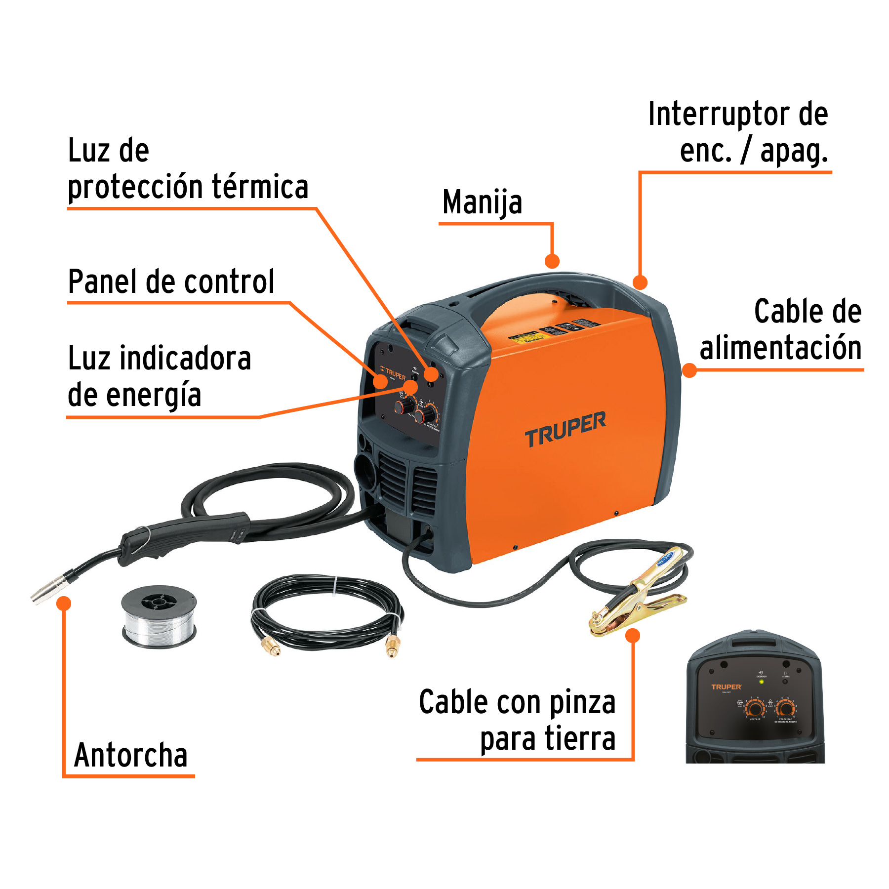 soldadora para microalambre, 130a, truper (13192) soldadora para microalambre, 130a, truper (13192)