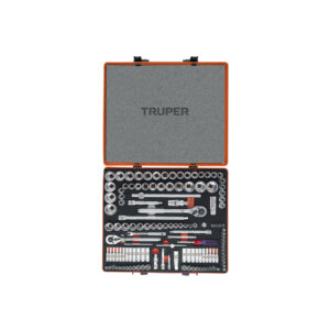 juego 135 herramientas 1/4", 3/8" y 1/2" std y mm p/mecánico truper (13975)