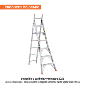 escalera convertible, tipo ll, 13 escalones, truper (16746)