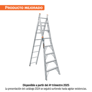 escalera convertible, tipo ll, 15 escalones, truper (16747)