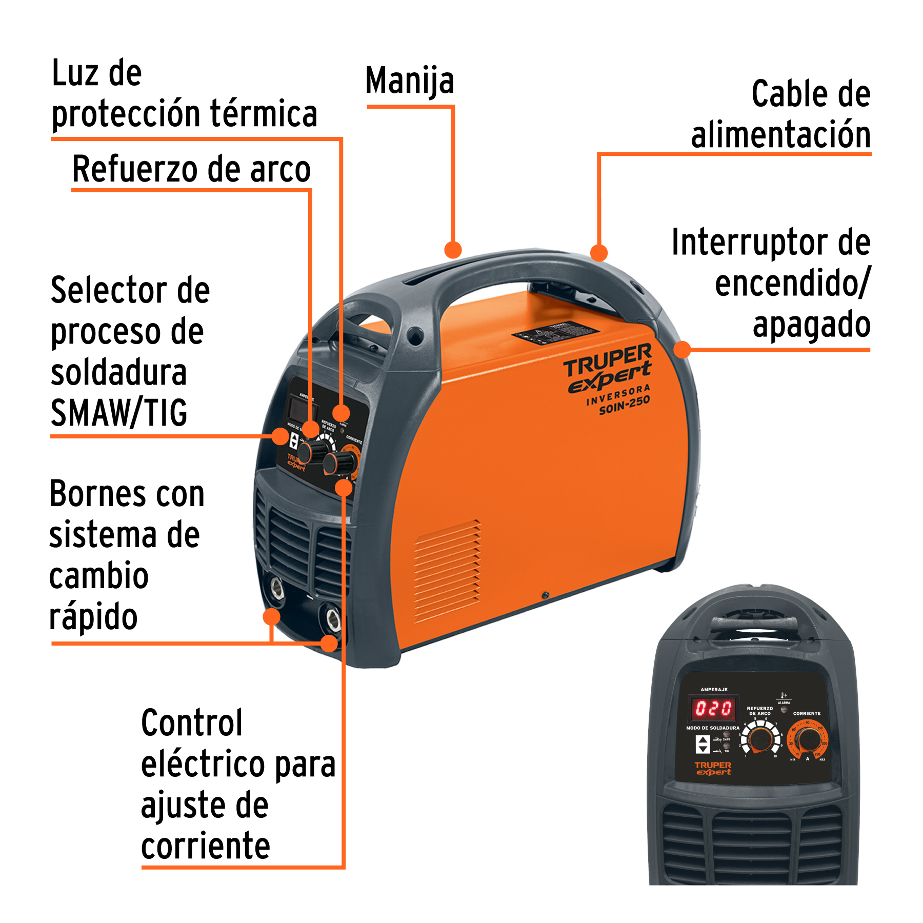 soldadora inversora 250a, 220v, truper expert (17411) soldadora inversora 250a, 220v, truper expert (17411)
