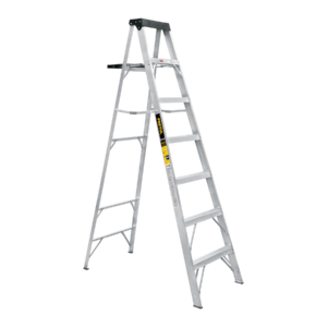 escalera de tijera tipo iii 6 escalones y bandeja, pretul (20689)