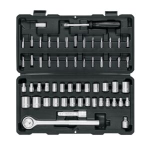 juego de 60 herramientas 1/4" y 3/8" para mecánico, pretul (26090)