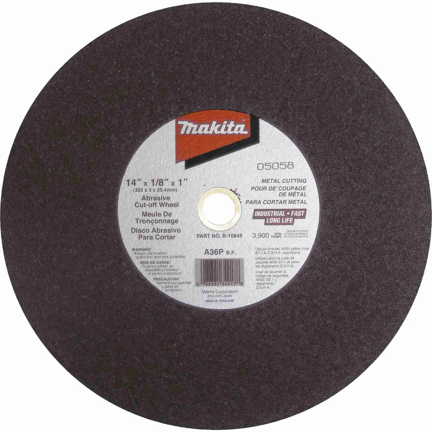 disco de corte abrasivo 14" (b 54293 25) disco de corte abrasivo 14" (b 54293 25)