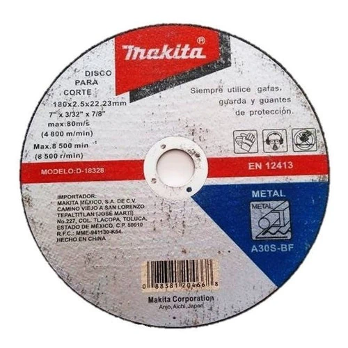 disco abrasivo corte p/metal 180x2.5x22. (d 18328) disco abrasivo corte p/metal 180x2.5x22. (d 18328)