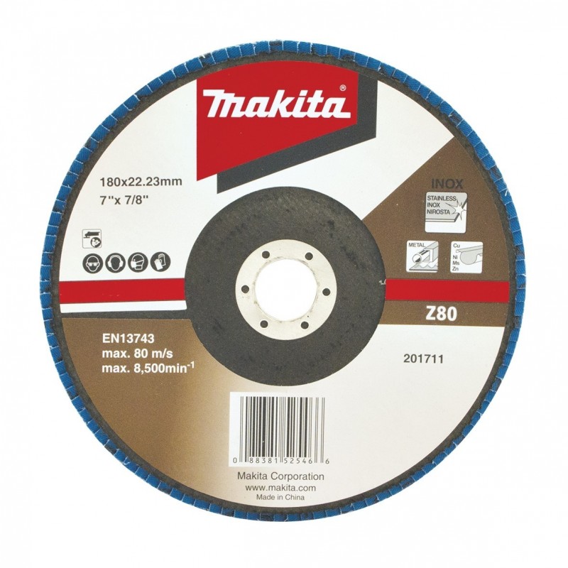 disco flap zirconia estandar 7 pulg grano z80 makita (d 63840) disco flap zirconia estandar 7 pulg grano z80 makita (d 63840)