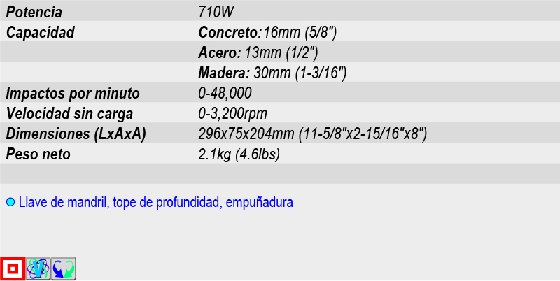 rotomartillo percutor 16mm (5/8") 710w makita (hp1630) rotomartillo percutor 16mm (5/8") 710w makita (hp1630)