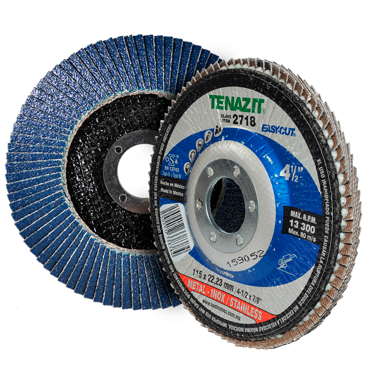 disco laminado, especificación tzs 80, grano zirconio, de 115 x 22.23 mm autromex (2718au) disco laminado, especificación tzs 80, grano zirconio, de 115 x 22.23 mm autromex (2718au)