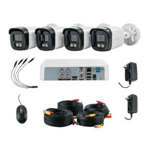 kit video vigilancia, 4 canales, 4 cámaras, 5mp, disco 1tb volteck (49586)