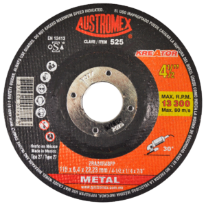 disco abrasivo para desbaste de acero, fundición y soldadura de 115 x 6.4 x 22.23 mm austromex (525au)