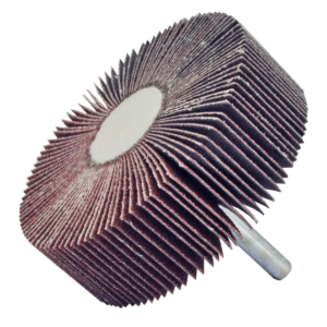 rueda flap con vástago de óxido de aluminio, grano 80, de 75 x 25 x 6.4 mm austromex (930au)